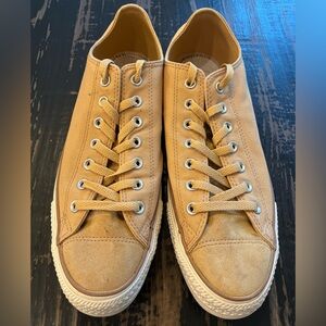 Converse All Star Camel Tan Canvas & Suede Sneakers